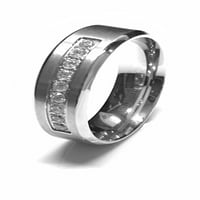 Njegov / njezin zaručnički prsten od srebra s dijamantnim rezom; zaručnički prsten