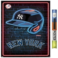 New York Yankees - plakat neonske kacige, 22.375 34