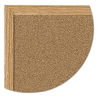 Bi-Silque Visual® Earth Cork Board, 48, okvir od drva