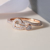 Imperial 1 6CT TDW Dijamantni srce i prsten sa strelicama u 10k ružičastom zlatu