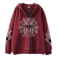 JPLZI ženska tiskana dukserica Cardigan High Street Casual Hop Metal Metal Jacper jakna