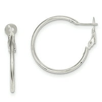 Naušnice s obručem od srebra od srebra od srebra sa šupljim poliranim obručem širine 25 inča nakit za žene