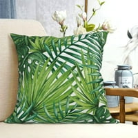 Listovi zelene palme bacaju jastučići kućišta Ugodni poklopci za jastuk za kauč na kauču darovi automobila