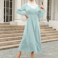 Anuirheih ženske muslimanske kapuljače duge haljine s patentnim zatvaračem s dugim rukavima.