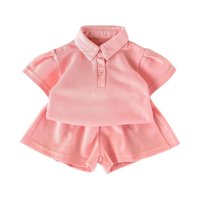Ležerna odjeća za djevojčice malu djecu majice s kratkim rukavima majice za kratke boje.