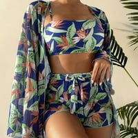 Kupaće kostime za žene, rasprodaja, ženska moda, cvjetni print, vezanje, podijeljeni bikini, seksi ženski kupaći