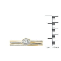 Carat T.W. Dijamantni 10KT set za angažiranje žutog zlata