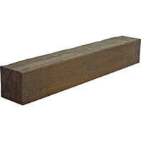 Ekena Millwork 4 H 6 D 72 W grubo pilani kamin od drveta Mantel, Premium hickory
