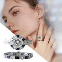 Dijamantni zaručnički prstenovi za žene zlatni dijamantni prsten za žene dijamantni cirkonski Nakit Set za vjenčanje