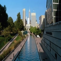 Kanal u gradu, šetnja kanalom Indianapolis, Indianapolis, Indiana, SAD tiskanje plakata