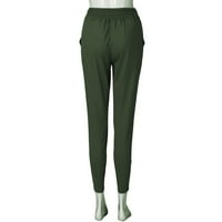 Hlače za žene široke sportske hlače ležerni jesenski trendovi Duge trenirke odijelo zeleno-6 inča