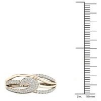 Imperial 1 3CT TDW Diamond 10K žuti zlato Dijamantski modni prsten