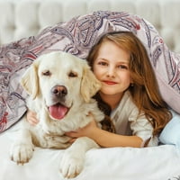 Jedinstvene ponude meka paisley posteljina pokrivača kompleta za comforter, blizanac, ružičasta