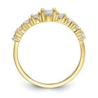 Primalno zlato karatno žuto zlato kubični cirkoniji čvrsti modni prsten