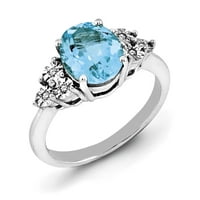 Promjer rodija je od čistog srebra. Plavi topaz prsten od 93034