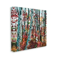 Moderni hrabri šumski krajolik s brezama Galerija pejzažnih slika na omotanom platnu zidna umjetnost