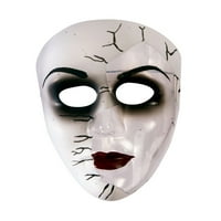 Prozirna maska za lice slomljena lutka Pribor za kostim za Noć vještica