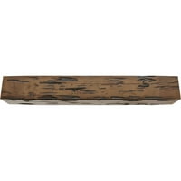 Ekena Millwork 8 W 4 h 22'l 3-strana pečetna čempresnog endurathane fau Wood Strop Grep, premium star