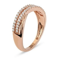 15-karatni dijamantni zaručnički prsten od 10-karatnog ružičastog zlata