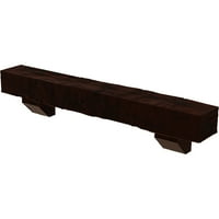 Ekena Millwork 6 H 8 D 72 W Hand Heuth Fau Wood Kamin Mantel Kit s Ashford Corbels, prirodni pekan