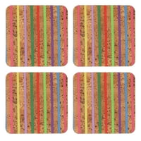Cork Coasters više boja u boji - set od 8