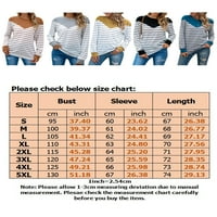 Ženske vrećaste majice s dugim rukavima plus povremeni vrhovi dame tanke posade bluze bluze za bluze padaju osnovne