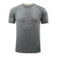 Majice za vježbanje za muškarce, vodootporne brzosušeće sportske majice za trčanje, muške najlonske majice s okruglim