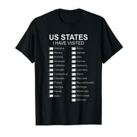 Države koje sam posjetio sve majice s popisom kanti za sve države