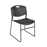 Četverokutni pokretni stol za učionicu s podesivom visinom od 48 - Mocha orah i stolice od 9 inča - Crna