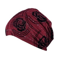 Alueeu žene ruža indija čipka rastezljiva turban šešir pletenje kose za gubitak kose šal za omotavanje šešira