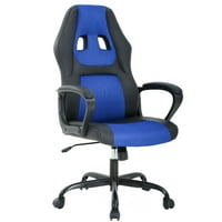 Podesiva i ergonomska okretna stolica za igranje, Plava