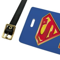 Superman Super Dad Shield Logo prtljage Oznake kofera za kofere za kofere - Set od 2