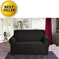 Kolekcija luksuznog tapeciranog namještaja s rastezljivim pokrivačem od dresa, kaučem u crnoj boji