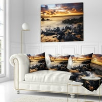 Dizajnirati prekrasan zalazak sunca na otoku Philip - pejzažni tiskani jastuk za bacanje - 16x16