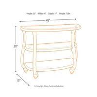 Dizajn potpisa Ashleigh Coraline tradicionalni polukružni stol za kauč sa srebrnom završnom obradom