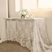 Klasični bijeli vjenčani čipkasti stolnjak prekrivač čipkastog stolnjaka Vintage vezeni čipkasti prekrivač za