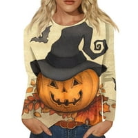 Top pulover u A-listi, ženska modna ležerna majica s okruglim vratom s printom dugih rukava