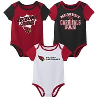 Arizona kardinals nb inf boy 3pk onesie 9k1n3fgvs 18m