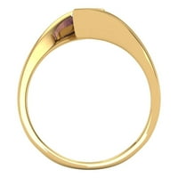 Prsten od žutog zlata od 14 karata s imitacijom aleksandritskog reza markiza dijamantnog reza od 2 karata od 6,75