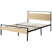 Odmor Haven Ashland Metal i Wood Platform Bed, King, Natural