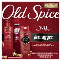 Old Spice Swagger Premium Holiday Poklon uključuje sprej protiv antiperspiranta, losion za ruke i tijelo i pranje