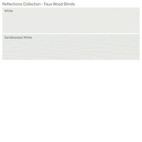 Zbirka prilagođenih refleksija, 2 Bežični bledani drveni sjenila, bijela bijela, 1 8 Širina 48 Duljina