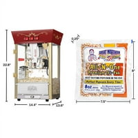 Matinee Countertop Machine Popcorn-Gallon Popcorn Popper, čajnik od 8oz, topliji i sve u jednom kokicama velikih