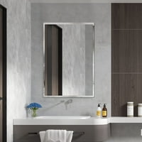 Crno ogledalo za kupaonicu, zidno ogledalo za kupaonicu s metalnim okvirom za kupaonicu, dnevni boravak, hodnik,