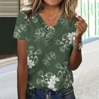 Ženske majice u A-listi, ljetne Casual majice s kratkim rukavima veličine plus, modne majice s cvjetnim printom
