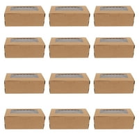 Set kutija za pakiranje kolača od kraft papira kutije za muffine s prozirnim prozorom