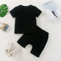 Ljetna Casual odjeća za dječake u dobi od 2 do 6 godina, dječje majice s printom slova, majice s kratkim hlačama