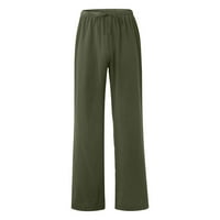 Teretne hlače za muškarce, muške modne Ležerne jednobojne prozračne lanene široke Ležerne sportske hlače, A. M.