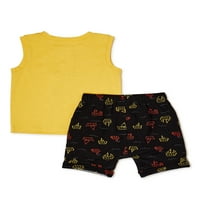 Wonder Nation Baby Boy Tank Top, Short and Atfit Set, 3PC