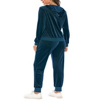 Kelajuan Women TrackSuits Solid Color Startie Hoodie Twiebins i Sweatpants za set Outfits za aktivnu odjeću